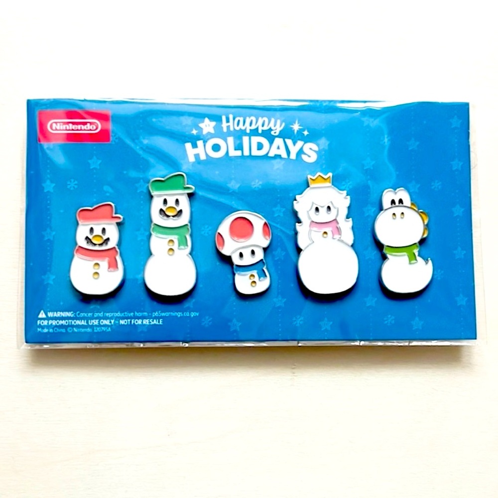 Limited Edition Nintendo Holiday Character Pins